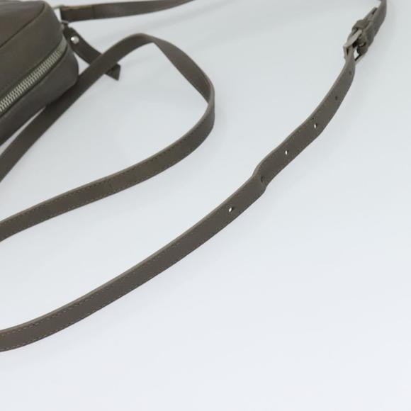 SAINT LAURENT Shoulder Camera Bag Leather Gray Silver Auth ep7783 - Picture 7 of 16